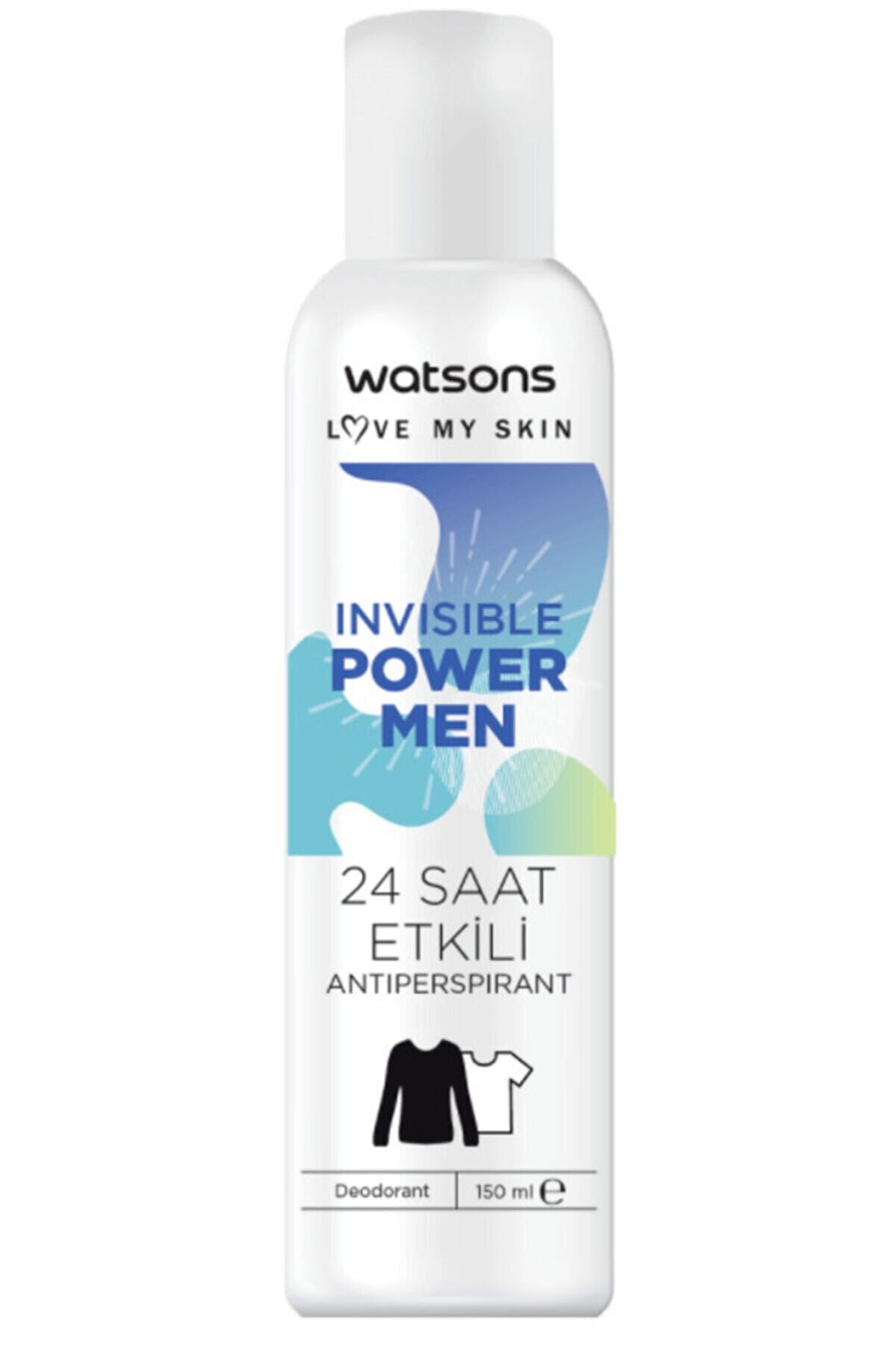 Watson Invisible Power Men Deodorant 150ml - مزيل عرق Watsons 150 مل