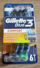 GILLETTE BLUE 3 COMFORT 6 PCS
