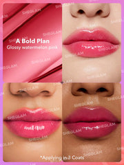 SHEGLAM MIRROR KISS HIGH-SHINE LIPSTICK-A BOLD PLAN 2.9G