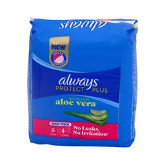 ALWAYS PROTECT PLUS WITH ALOE VERA MAXI THICK LONG 8PADS