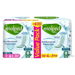 Molped anti pactrial 20 pads long maxi compressed