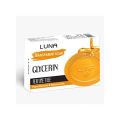 LUNA GLYCERIN PERFUME FREE TRANSPARENT SOAP 115GM