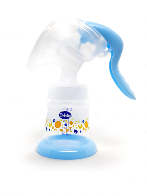Bubbles Breast Pump With Bubbles Bottle(blue) - حمالة أطفال Bubbles