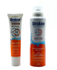 DRAKON SUNSCREEN SPRAY 200ML +GEL CREAM DRY TOUCH SPF50+ 60GM OFFER