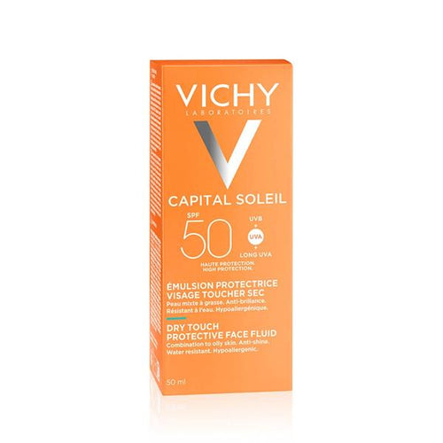 Vichy Capital Soleil Dry Touch Face Fluid SPF50+ 50 ml | واقي شمس فيشي SPF50+ 50 مل