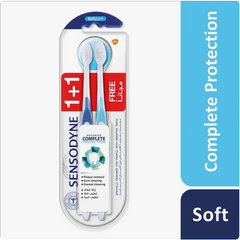 SENSODYNE COMPLETE PROTECTION SOFT BRISTLES TOOTHBRUSH, 1+1 FREE