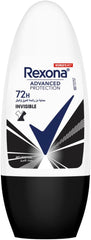 Rexona deodorant roll-on for Women Invisible Dry Black & White 50ML offer