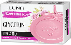LUNA GLYCERIN SOAP ROSE & MILK 100GM