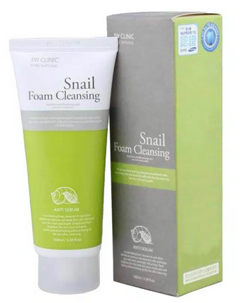 3W CLINIC Snail Foam Cleansing 100ml - غسول للوجه 3w Clinc 100 مل