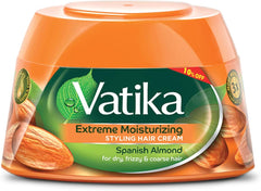 VATIKA NATURALS EXTREME MOISTURIZING ALMOND STYLE HAIR CREAM 125ML + 10% OFF