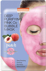 PUREDERM DEEP PURIFYING PINK O2 BUBBLE MASK PEACH