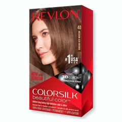 REVLON 40 MEDIUM ASH BROWN COLORSILK WITH KERATIN 3D COLOR