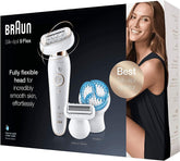 Braun Silk epil 9 Flex 9010 Wet & Dry epilator with 6 extras incl. deep body exfoliation brush.