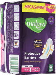 MOLPED PROTECTIVE BARRIERS MAXI THICK LONG 22PADS