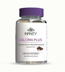 INFINITY Calcima Plus - For Calcium & Vitamin D Deficiency 30 Chocolate Pieces