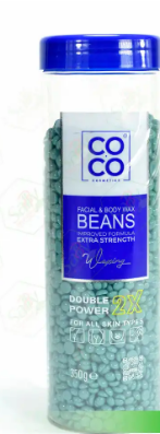 COCO FACIAL & BODY WAX BEANS 350G (DARK GREEN)