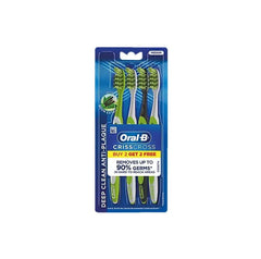 Oral-B Criss Cross With Neem Extract Deep Clean Anti-Plaque Medium Buy 2 Get 2