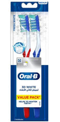 Oral B 3D White Toothbrush Medium 1+1