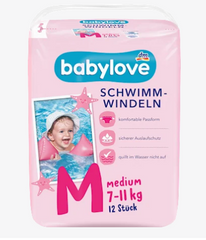 BABYLOVE MEDIUM (7-11KG) SCHWIMM WINDELN