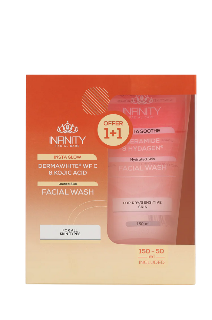 INFINITY INSTA GLOW FACIAL WASH 150ML + INFINITY INSTA GLOW FACIAL WASH 50ML (OFFER)
