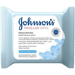 JOHNSONS MICELLAR WIPES MOISTURISING TO DRY SKIN