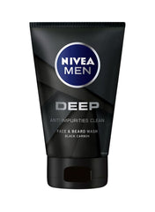 NIVEA MEN DEEP FACE & BEARD WASH 100ML