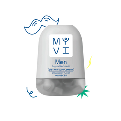 MY VI MEN DIETARY SUPPLEMENT 60PC STRAWBERRY FLAVOR