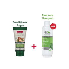 BIOBLAS ARGAN CONDITIONER 200ML + BIOBALANCE ORGANIC ALOE VERA SHAMPOO 330ML FREE