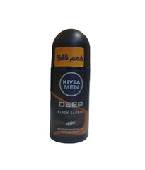 NIVEA MEN DEEP BLACK CARBON ESPRESSO 48H ANTI-PERSPIRANT ROLL ON 50ML DISC 15%