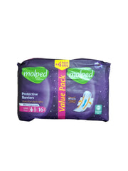 MOLPED PROTECTIVE BARRIERS MAXI COMPRESSED 16 PADS LONG