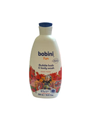 BOBINI FUN BUBBLE BATH & BODY WASH – HIGH FOAM – RASPBERRY SCENT 500ML