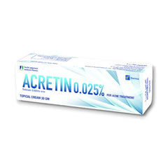 Acretin 0.025% For Acne Treatment Topical Cream 30gm - Anwar Store