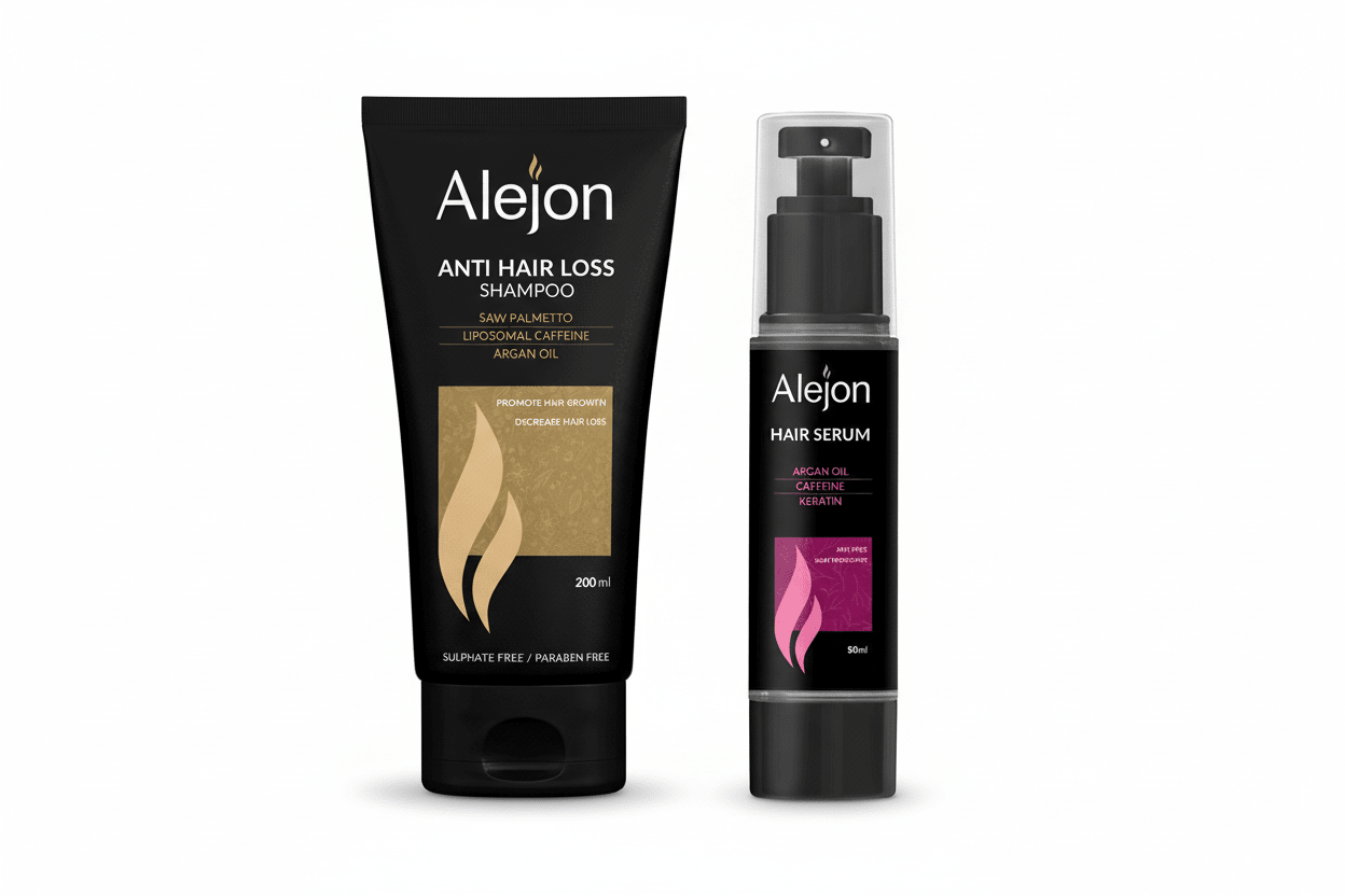 Alejon Anti Hair Loss Shampoo 200ml + Hair Serum 50ml Offer - شامبو أليجون 200 مل