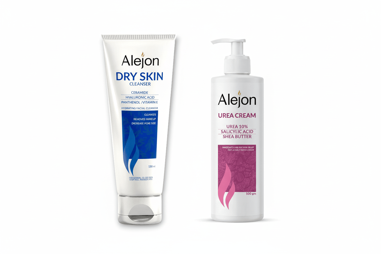 ALEJON DRY SKIN CLEANSER 150ML + Urea Cream 10% 500ml OFFER - غسول للوجه أليجون 150 مل