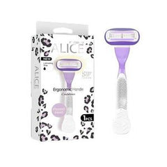 ALICE ERGONOMIC HANDLE CONFIDENCE 5 TRIPLE BLADE 1PCS PURPLE - Anwar Store