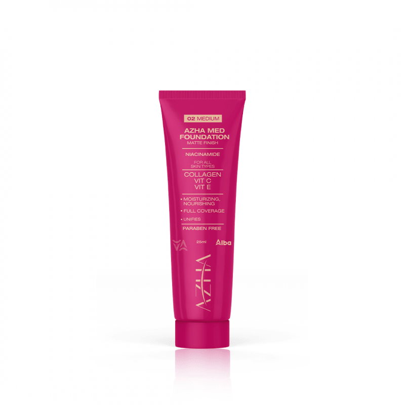 AZHA FOUNDATION 02 MEDIUM 30ML - Anwar Store