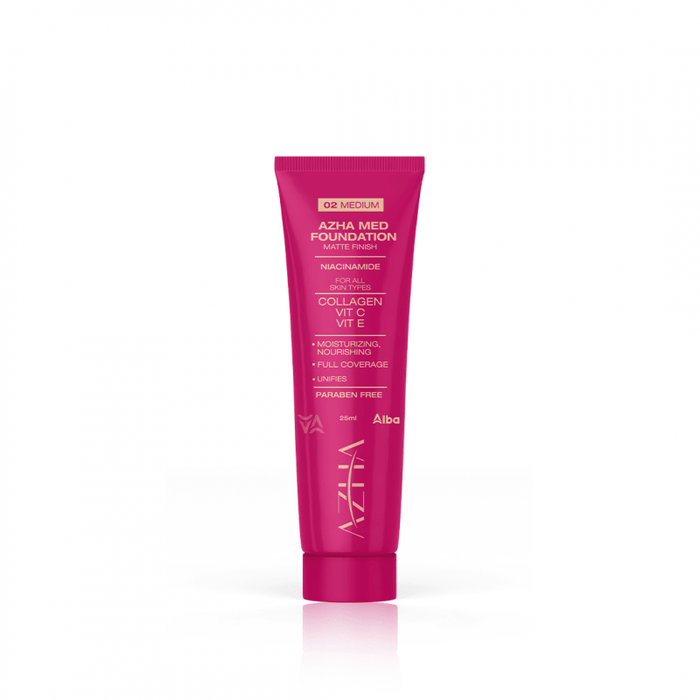 AZHA FOUNDATION 02 MEDIUM 30ML - Anwar Store