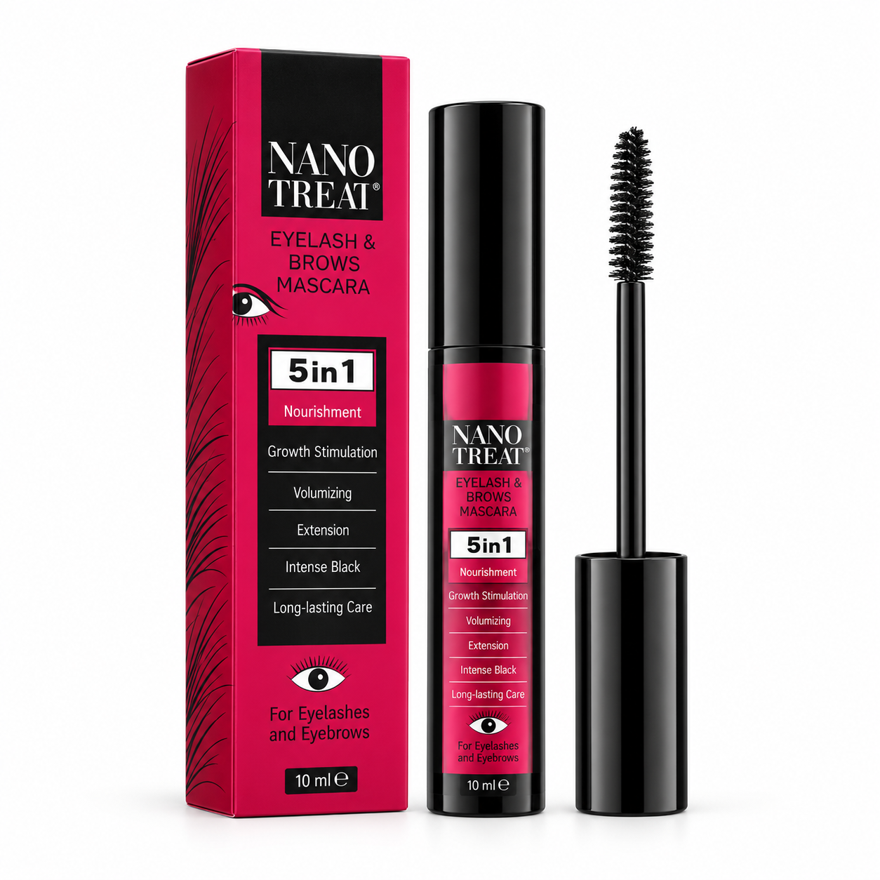 NANO TREAT MULTI-PURPOSE EYELASH & BROWS MASCARA 5 IN 1