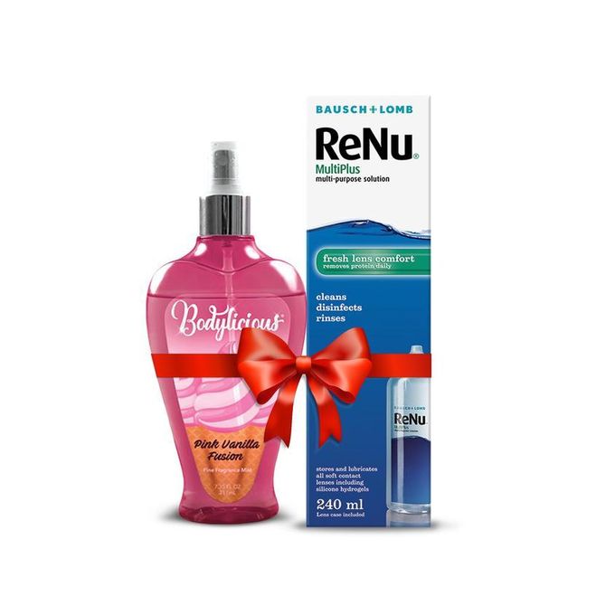 Bausch+lomb Renu+bodylicious Pink Vanilla - محلول العدسات اللاصقة renu