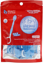 BEAUTY SYSTEM 5 IN 1 MINI TRAVEL TOOTH BRUSH - Anwar Store