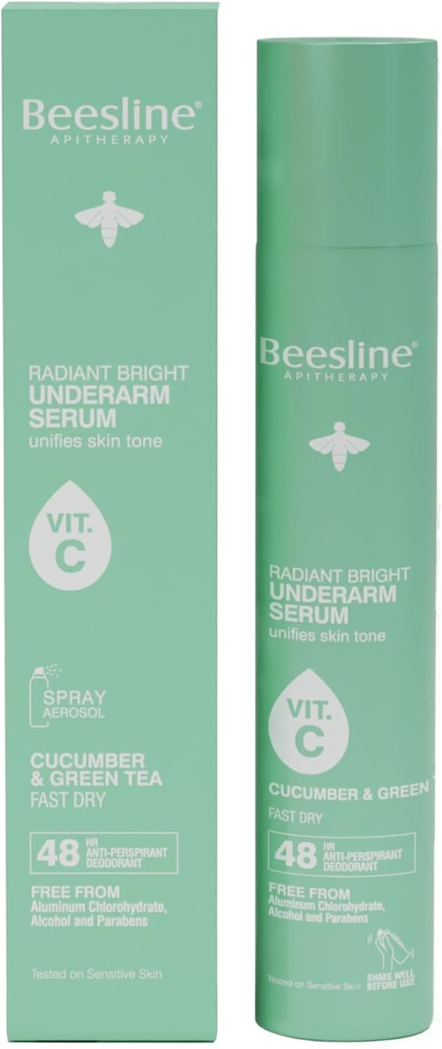BEESLINE RADIANT BRIGHT UNDER ARM SERUM CUCUMBER & GREEN TEA 150ML - Anwar Store