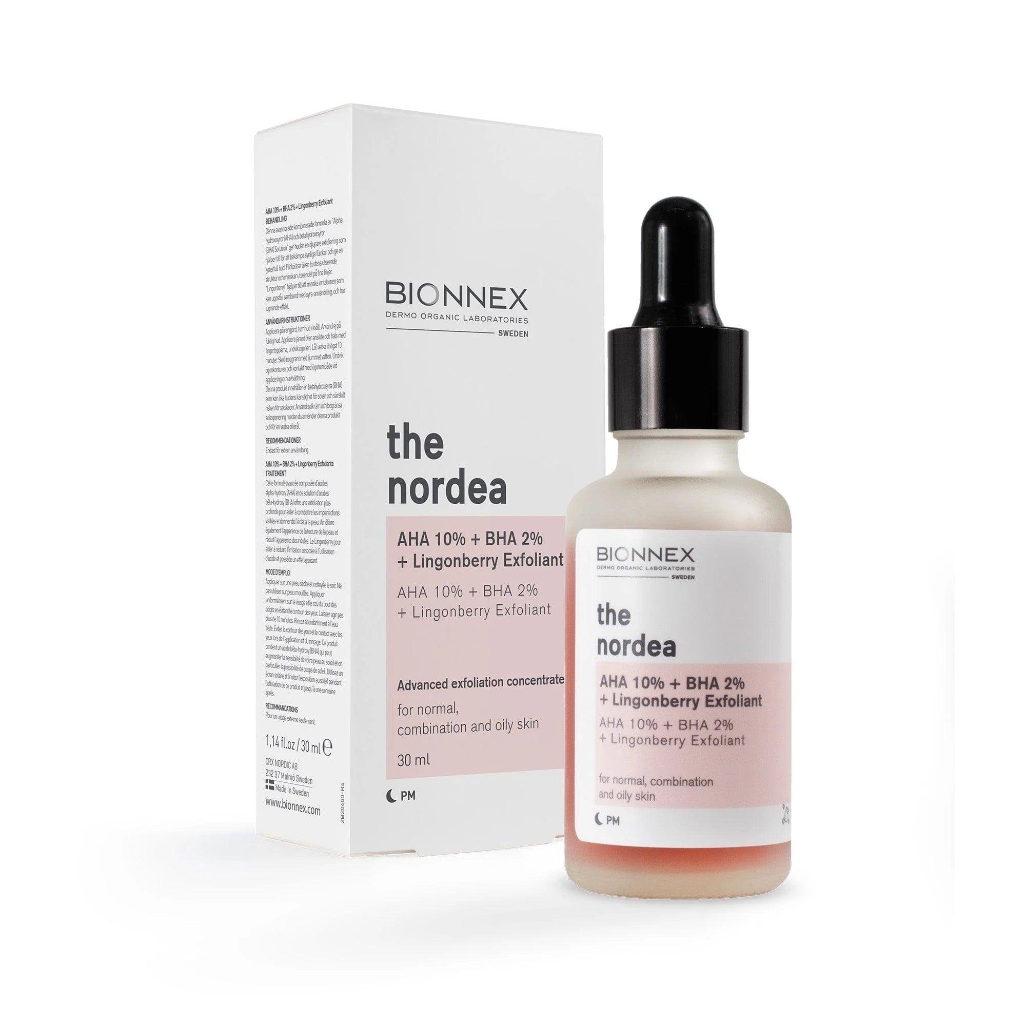 BIONNEX THE NORDEA AHA 10% + BHA 2%+ LINGONBERRY EXFOLIANT 30ML - Anwar Store