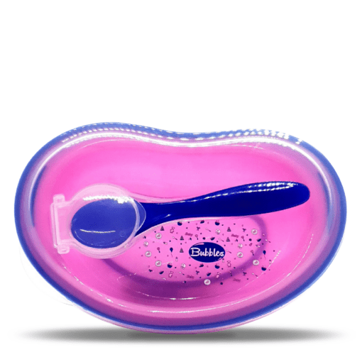 BUBBLES BABY PLATE – PINK - Anwar Store