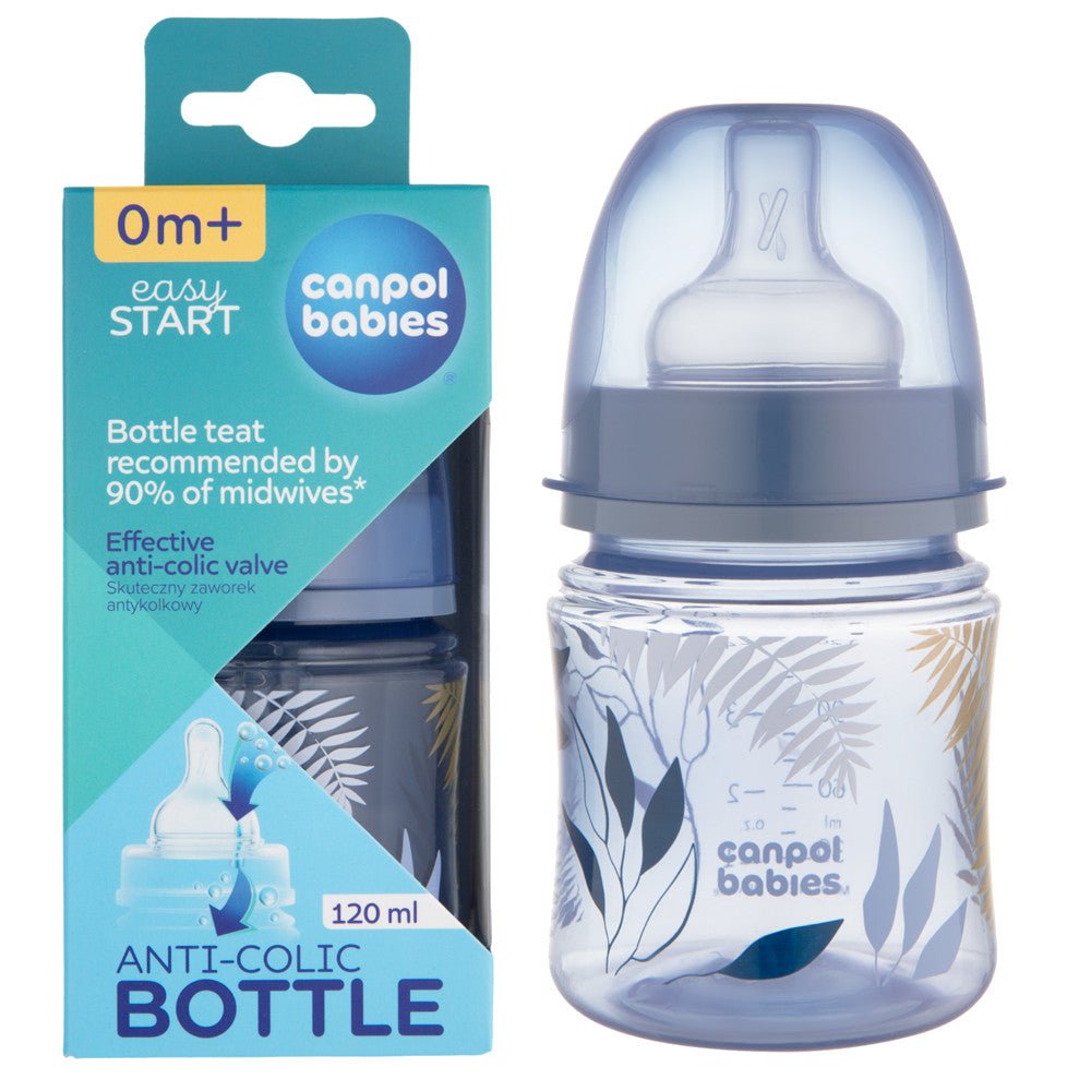 CANPOL BABIES ANTI-COLIC BOTTLE EASYSTART BLUE 120ML - Anwar Store