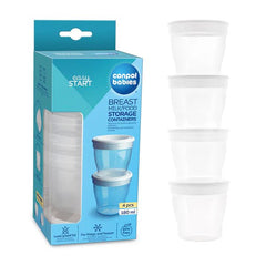 CANPOL STORAGE CONTAINERS FOR BREAST MILK , 180 ML - 4 PIECES - Anwar Store