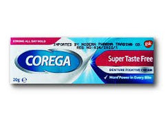 COREGA SUPER TASTE FREE DENTURE FIXATIVE CREAM 40G - Anwar Store