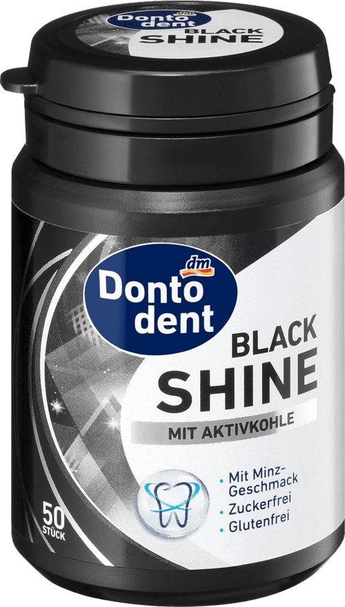 DONTO DENT BLACK SHINE GUM 50 PIECE - Anwar Store