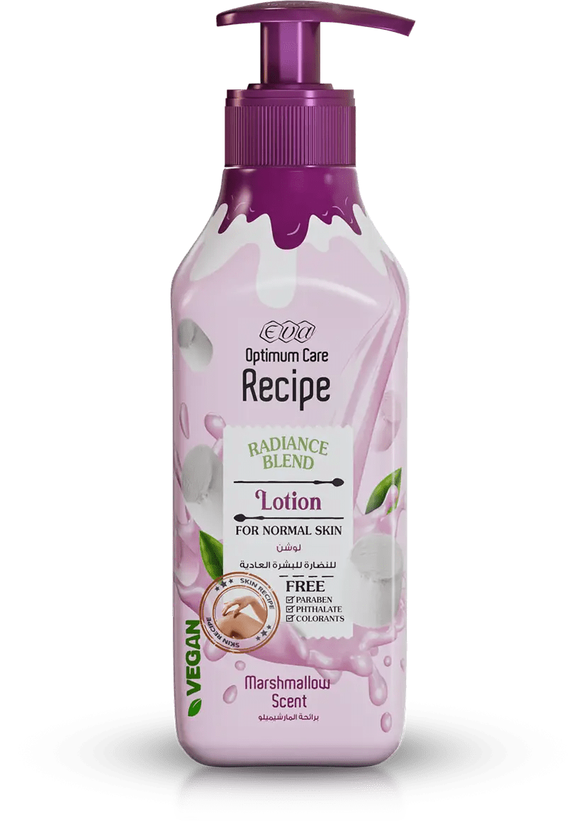 EVA OPTIMUM CARE RECIPE NOURISHING BLEND LOTION FOR NORMAL SKIN - MARSHMALLOW SCENT 370ML - Anwar Store