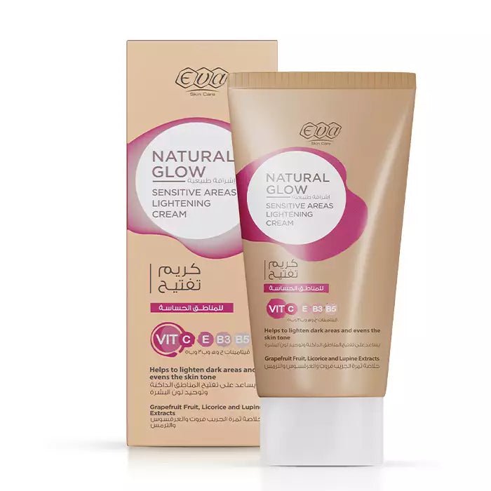 EVA SKIN CARE NATURAL GLOW LIGHTENING CREAM FOR SENSITIVE AREAS 50G - Anwar Store