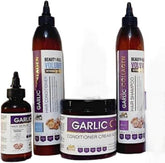 FASTER GARLIC SET HAIR LOSS TREATMENT 5 PIECES (SHAMPOO - CONDITIONER - SERUM - CONDITIONER CREAM AND AMPOULE ) - Anwar Store